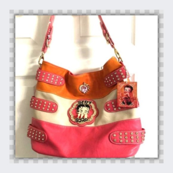 Betty Boop Handbags - 2013 Betty Boop HOT Pink and Orange Crossbody  - New